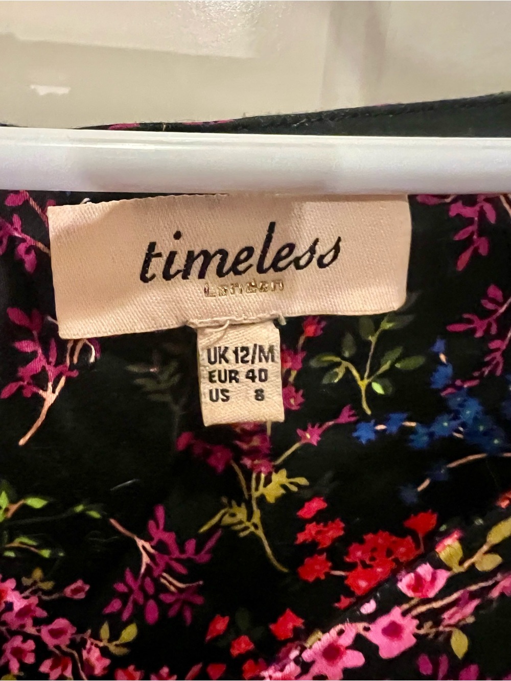 Timeless Black Floral Dress - Pink & Red Print